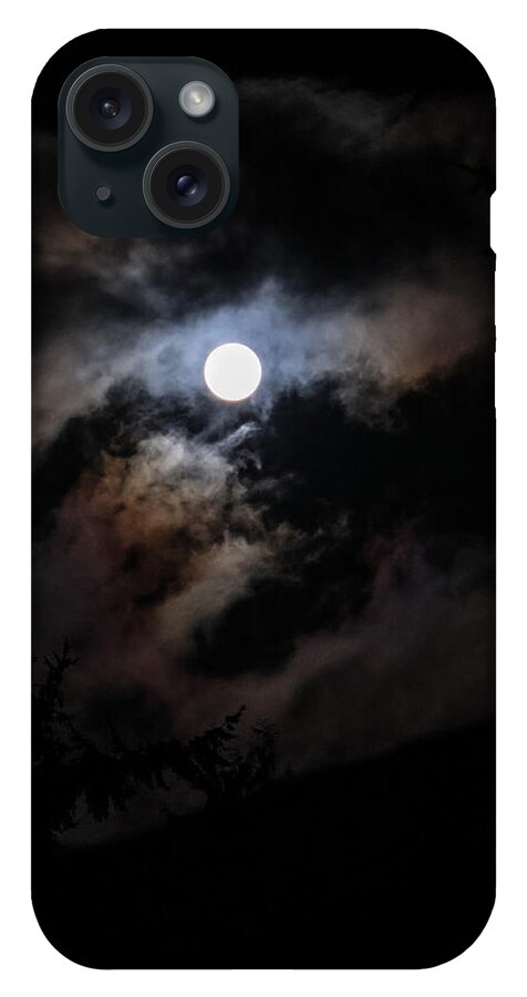 Clouds around the moon - Phone Case