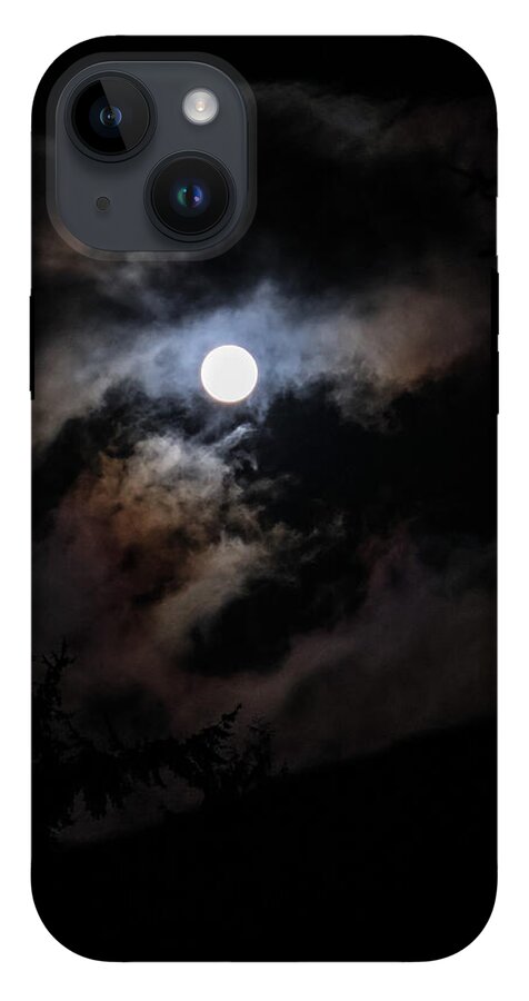 Clouds around the moon - Phone Case
