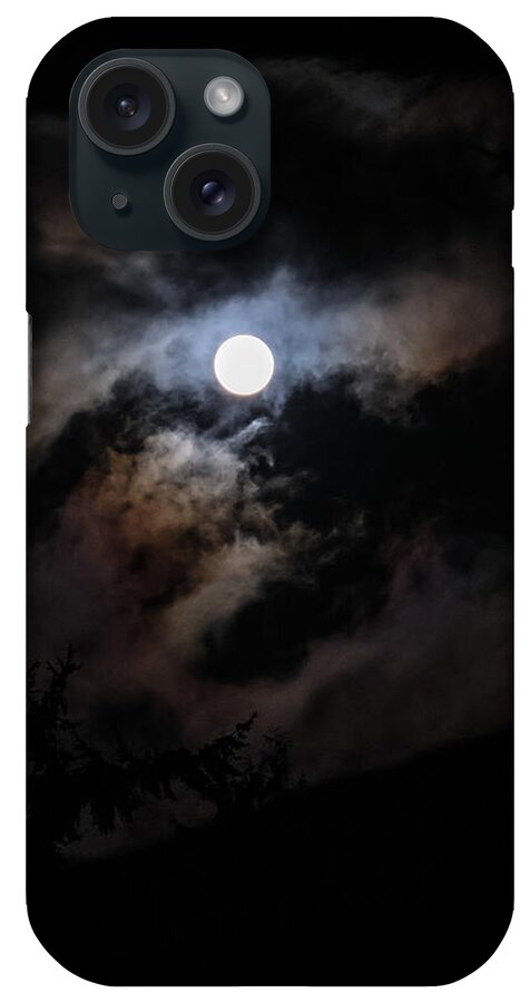 Clouds around the moon - Phone Case