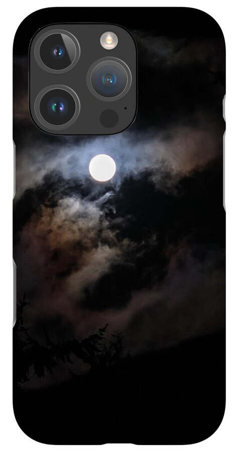 Clouds around the moon - Phone Case