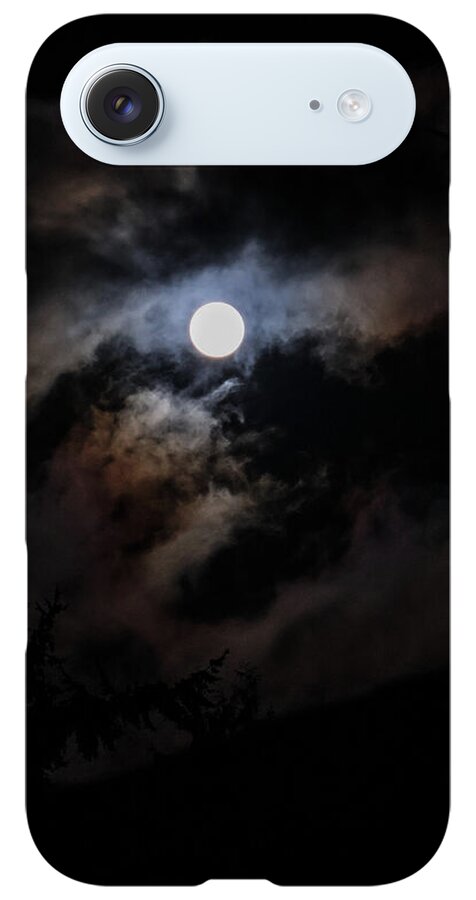 Clouds around the moon - Phone Case