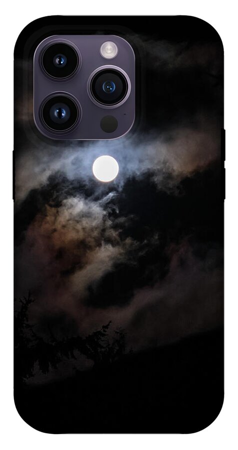 Clouds around the moon - Phone Case