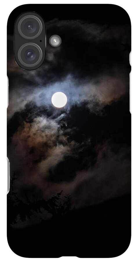 Clouds around the moon - Phone Case