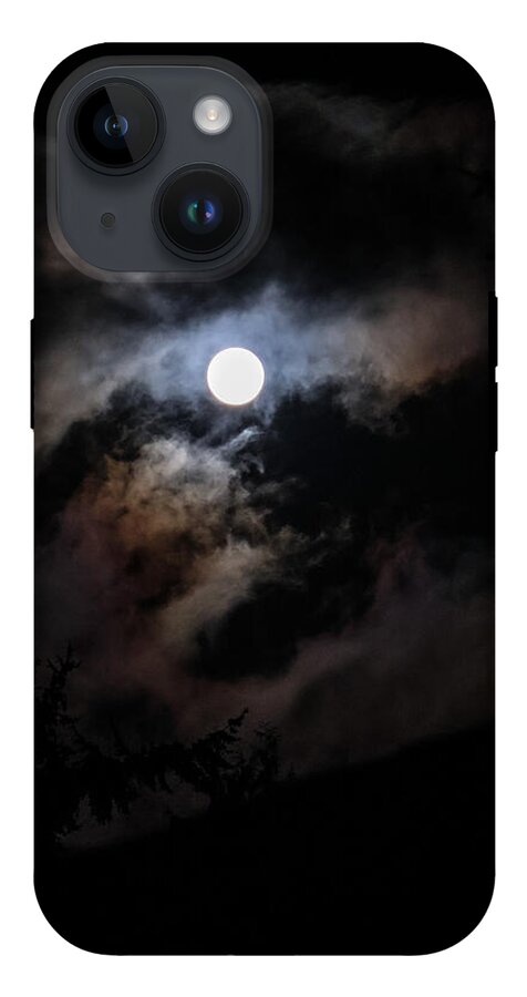 Clouds around the moon - Phone Case