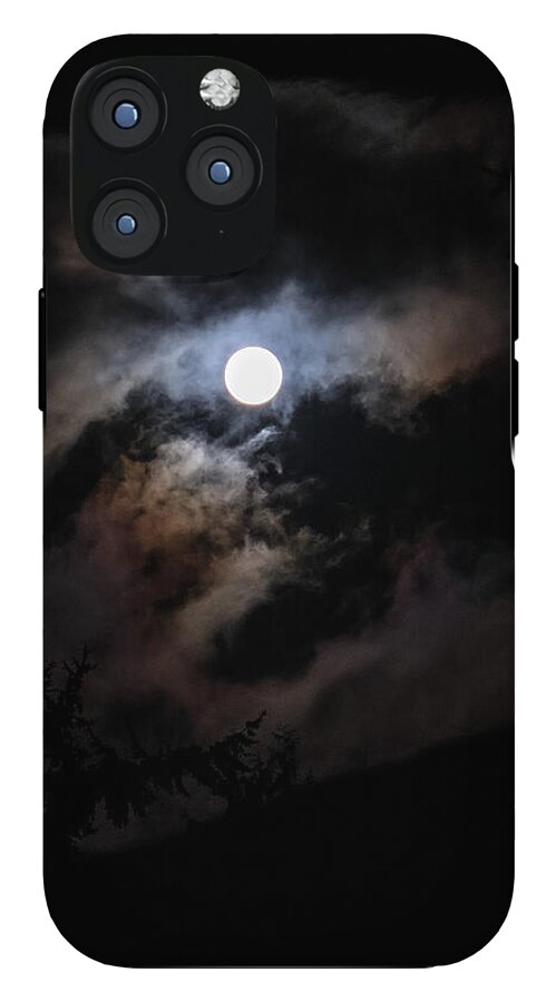 Clouds around the moon - Phone Case