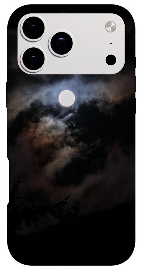 Clouds around the moon - Phone Case