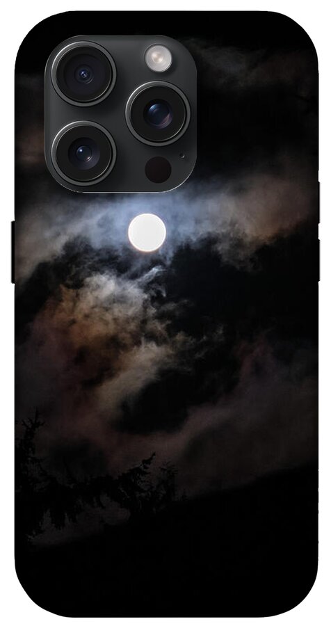 Clouds around the moon - Phone Case