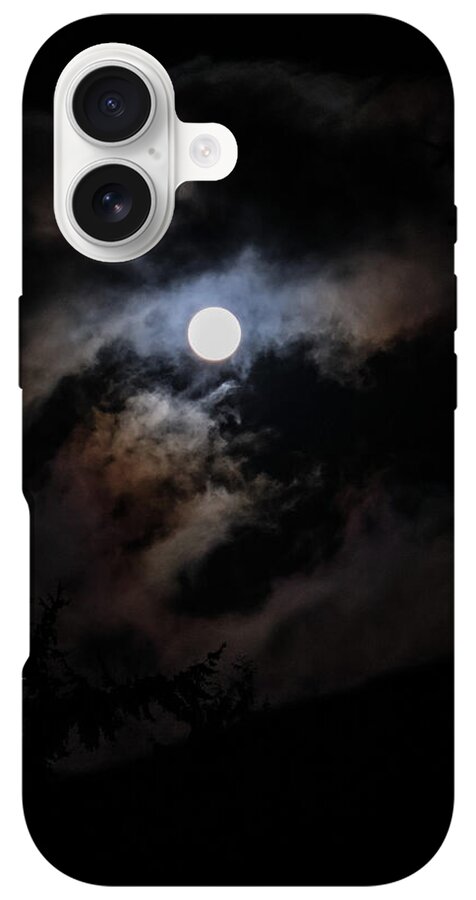 Clouds around the moon - Phone Case