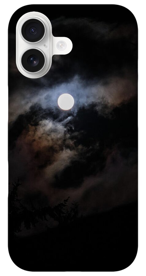 Clouds around the moon - Phone Case