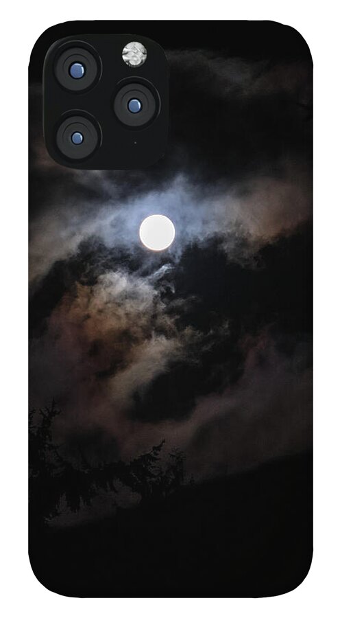 Clouds around the moon - Phone Case