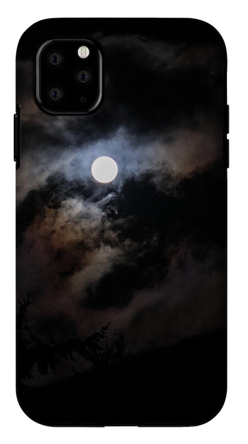 Clouds around the moon - Phone Case