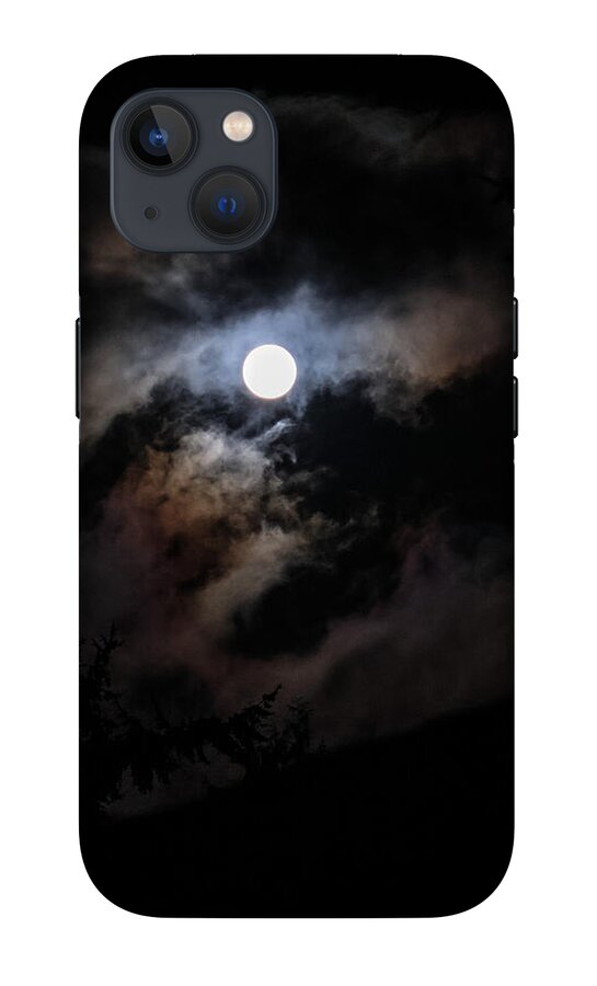 Clouds around the moon - Phone Case