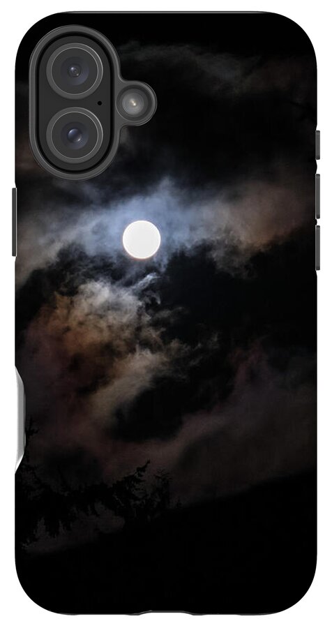 Clouds around the moon - Phone Case