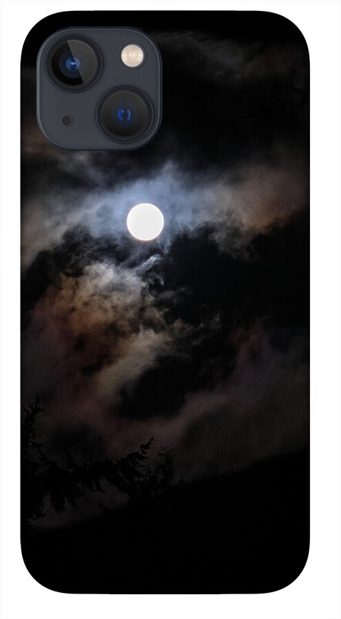 Clouds around the moon - Phone Case