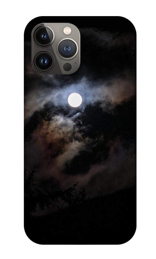 Clouds around the moon - Phone Case