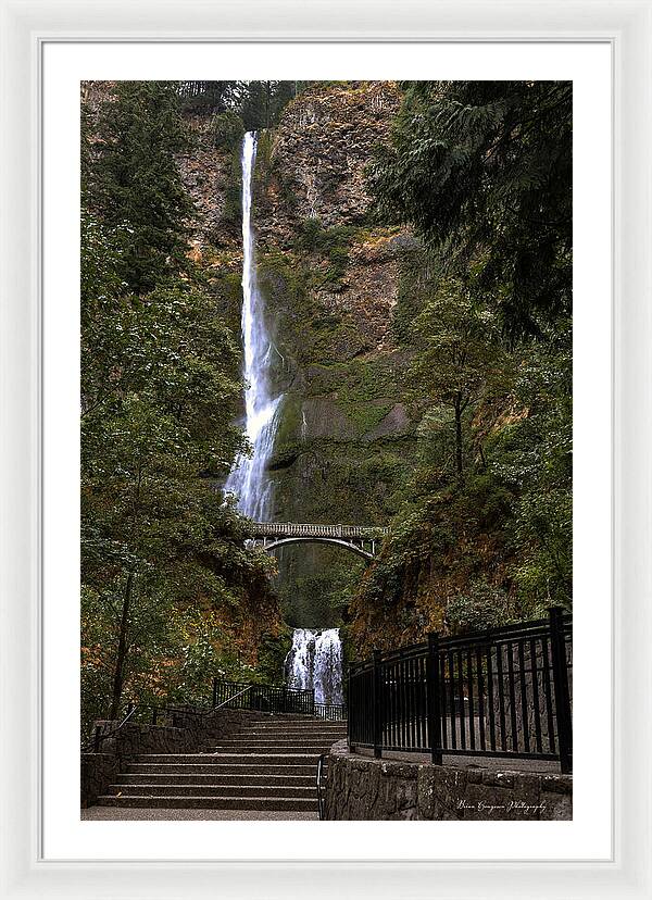 Different  view Multnomah Falls - Framed Print