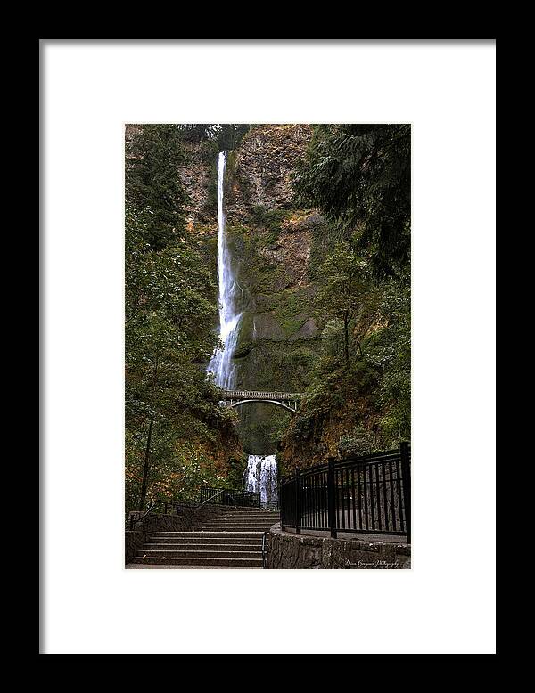 Different  view Multnomah Falls - Framed Print