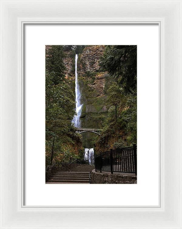 Different  view Multnomah Falls - Framed Print