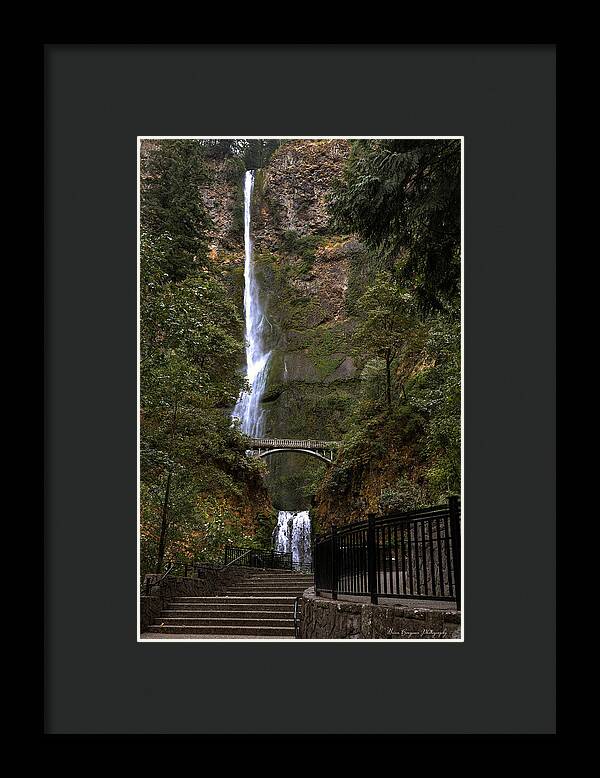 Different  view Multnomah Falls - Framed Print
