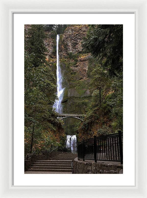 Different  view Multnomah Falls - Framed Print