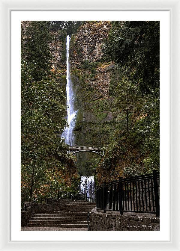 Different  view Multnomah Falls - Framed Print