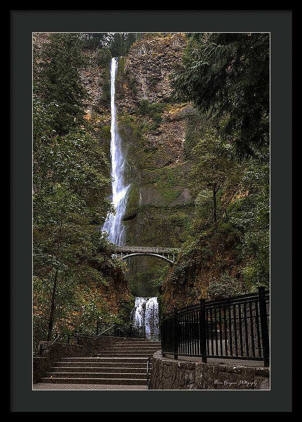 Different  view Multnomah Falls - Framed Print