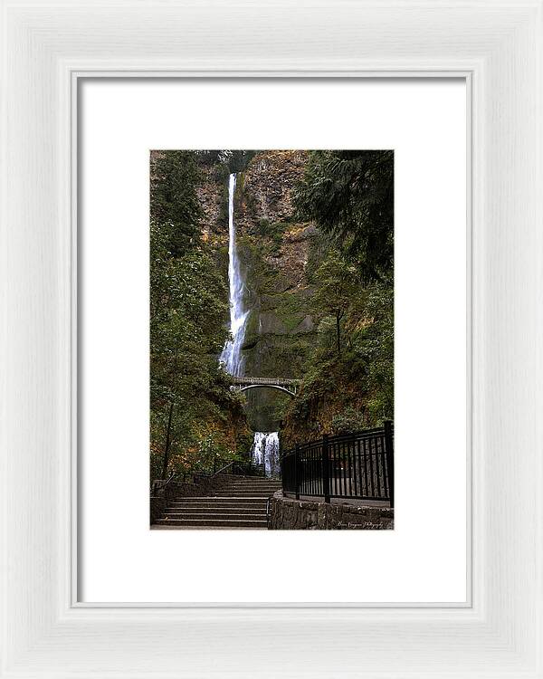 Different  view Multnomah Falls - Framed Print