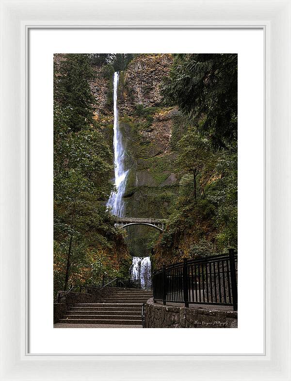 Different  view Multnomah Falls - Framed Print