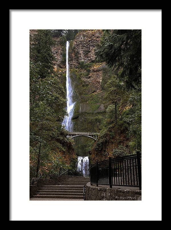 Different  view Multnomah Falls - Framed Print