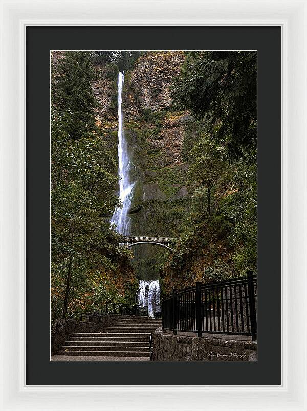 Different  view Multnomah Falls - Framed Print