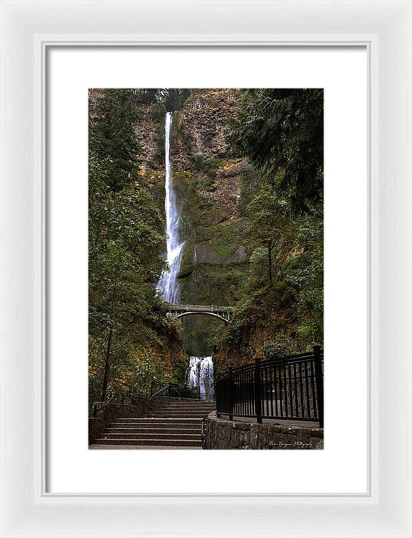 Different  view Multnomah Falls - Framed Print