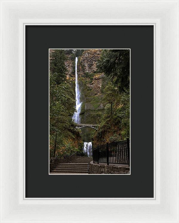 Different  view Multnomah Falls - Framed Print