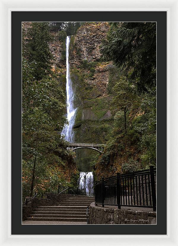 Different  view Multnomah Falls - Framed Print