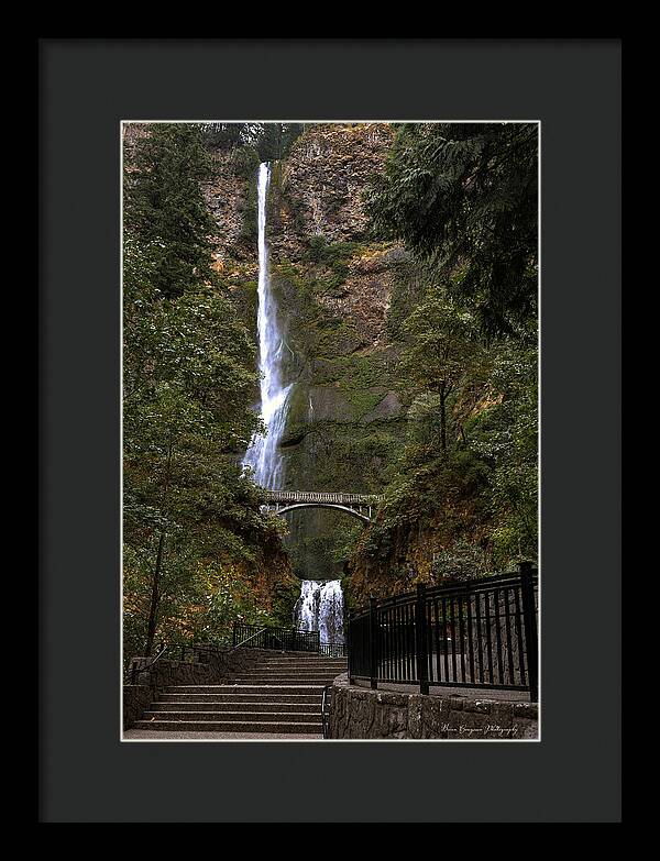 Different  view Multnomah Falls - Framed Print