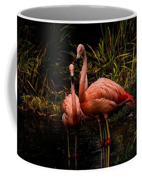 Flamingos by a Pond - Mug