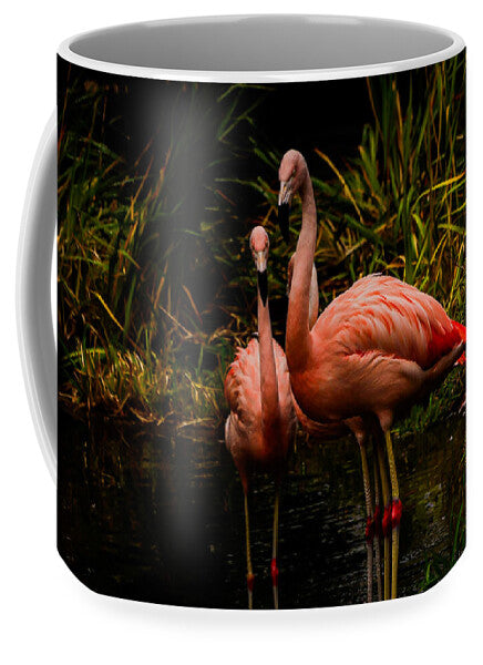 Flamingos by a Pond - Mug