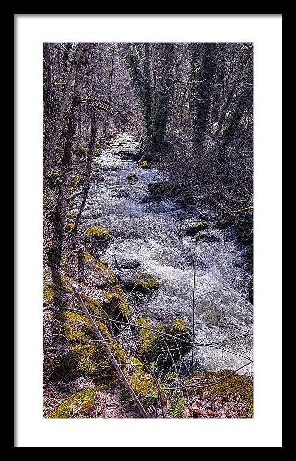 Flowing river - Framed Print