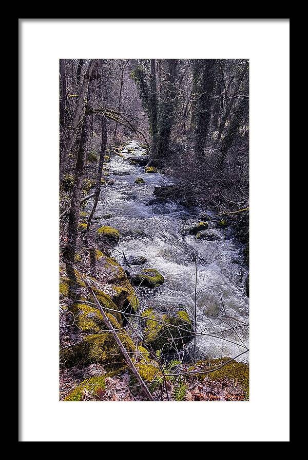 Flowing river - Framed Print