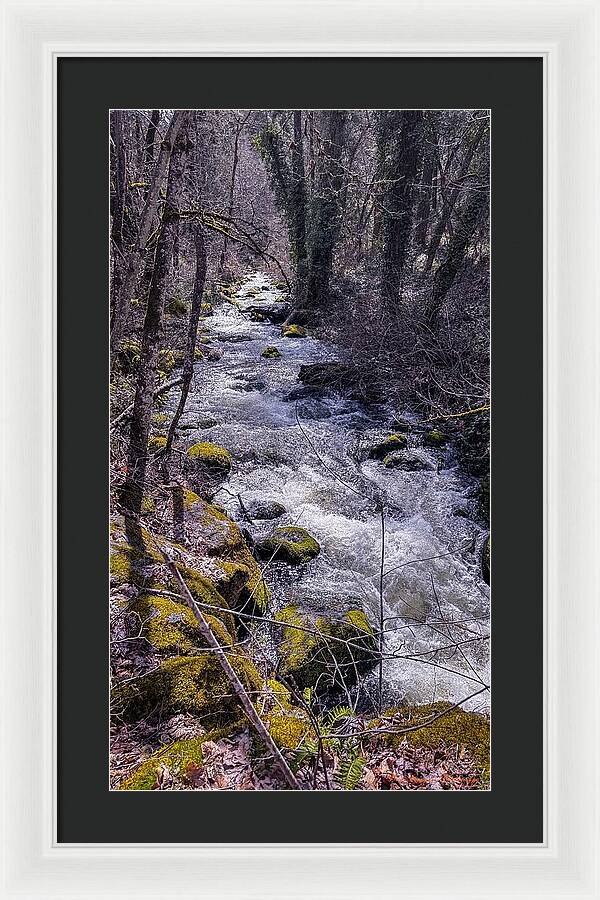 Flowing river - Framed Print