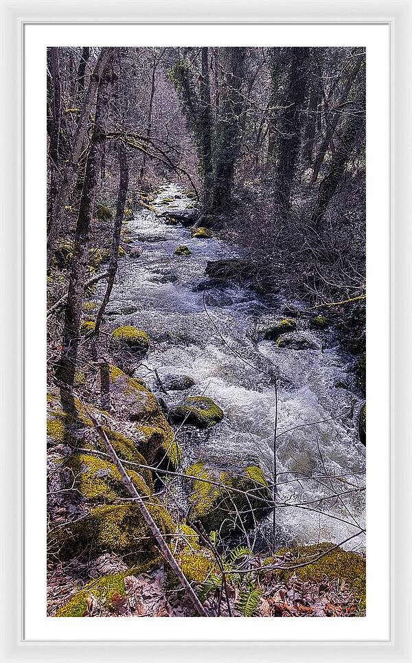 Flowing river - Framed Print