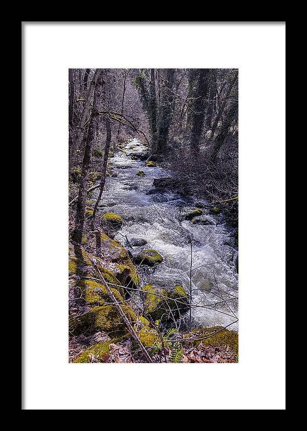 Flowing river - Framed Print