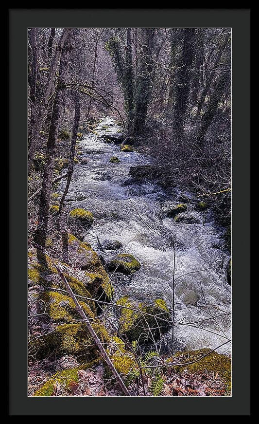 Flowing river - Framed Print