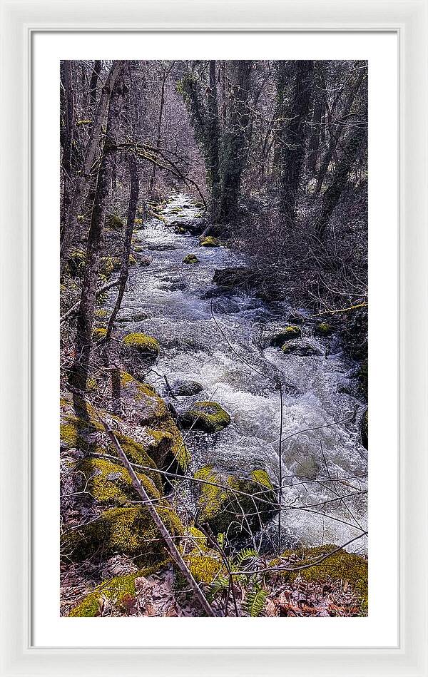 Flowing river - Framed Print