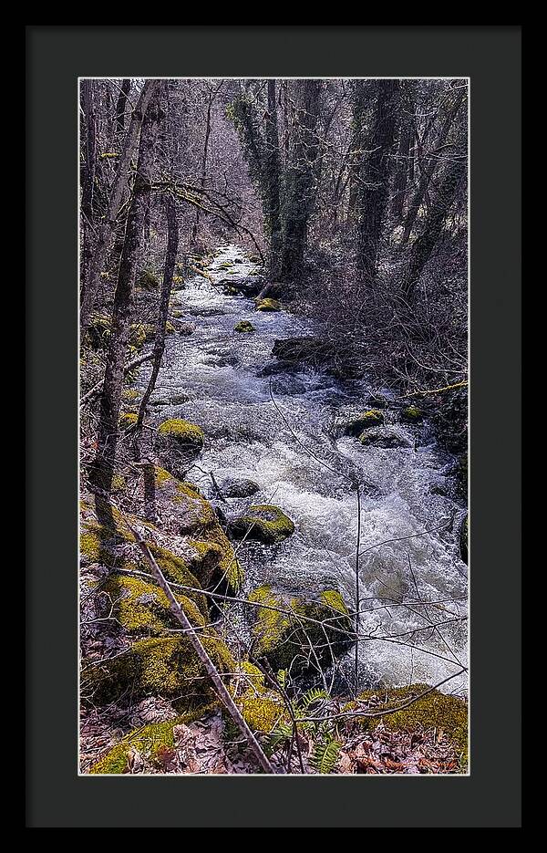 Flowing river - Framed Print