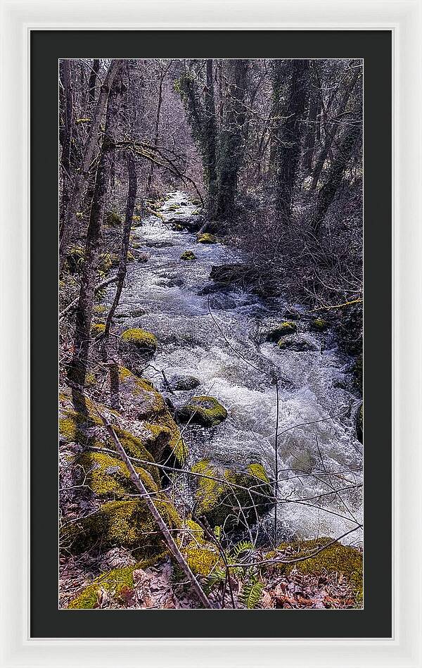 Flowing river - Framed Print