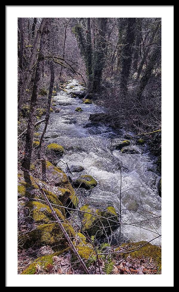 Flowing river - Framed Print