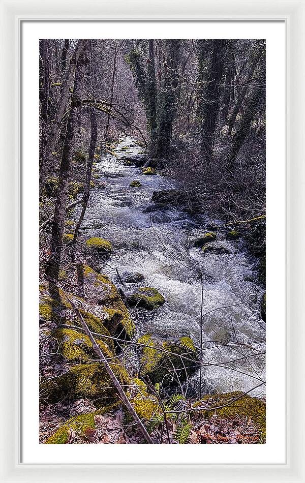 Flowing river - Framed Print