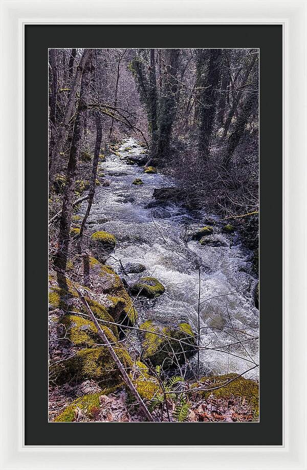 Flowing river - Framed Print