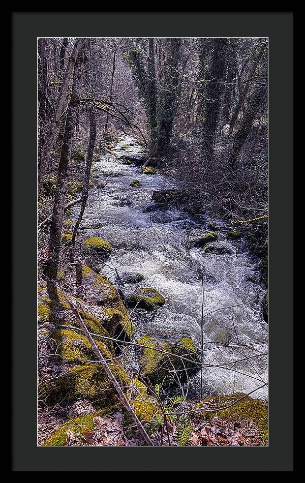 Flowing river - Framed Print