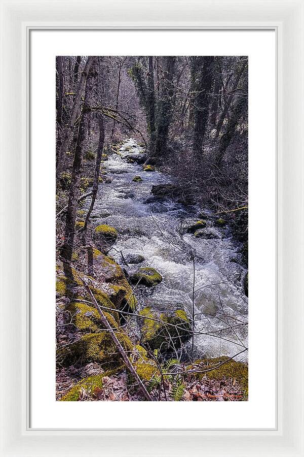 Flowing river - Framed Print